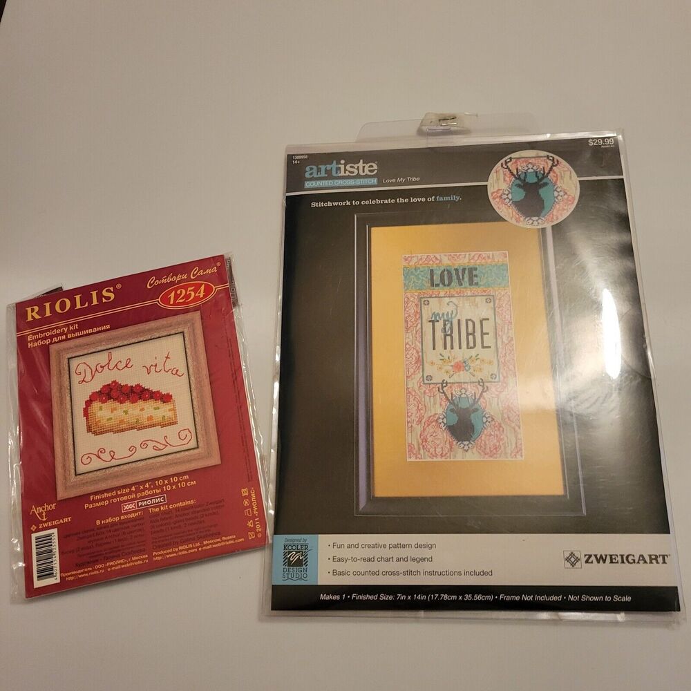 Riolis & Artiste Cross Stitch Kits Bundle New